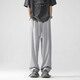 Foss Phil Pantalon décontracté Yamamoto japonais pour hommes de la soie d'été pour hommes minces pantalons de costume large drapé pour les garçons pantalon droit marque 718-7011 gris clair xl [suggéré 145-160jin [Jin est égal à 0,5 kg]]]