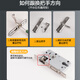 XMSJ卧室门锁室内家用通用型房门木门锁具门把手手柄执手免改孔整 B13548铜片锁体锁芯3把钥匙