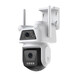 Cámara de fluorita ojo doméstico Xiaodou impermeable al aire libre wifi wifi dual cámara de 3k binocular ai teléfono móvil monitor remoto [5 millones + 5 millones] cámara de detección humana y de vehículos + 128 g [recomendado]