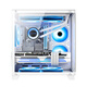 Huntkey S900 Sandstorm Panoramic Edition Sea View Room Chassis Desktop Computer Case (Double-sided tempered glass/left and right partitions/240 water cooling/7 fan positions/M-ATX motherboard) S900 Sandstorm-Full View Edition-White + 5 Prism 4Pro Fans