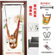 
Chaosihui swing indoor and outdoor household without punching horizontal bars infant and toddler outdoor swing garden hanging basket children hanging chair candy yellow stripes swing + rope tied + no pillow + S hook