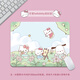 
Fuyan Katie Hello Kitty Mouse Pad Small Cartoon Cute Girl Pink Customizable Computer Keyboard Pad Four Grid-KT Cat [BI-844] 26 cm * 21 cm * 2mm Thickness