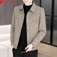 Pierre Cardin Herrenjacke 2025 Frühlings- und Herbst-neue Casual Jacket Herren Trendy Vielseitige Revers Jacke Hemd 826 Grey XL [120-135jin [Jin gleich 0,5 kg]]