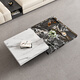 YWZR Italian minimalist rock slab coffee table light luxury modern simple living room marble small apartment square high and low combination 80*80*45 small coffee table +120*120*3524 door-to-door installation