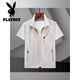 
Playboy 2025 men's thin casual vest spring and autumn breathable horse clip jacket men's quick-drying vest summer knee dark blue XL height (170-175) weight 125-140Jin [Jin equals 0.5 kg]