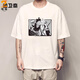 Liuyu 2025 new One Piece Luo Luffy T-shirt men's cotton short-sleeved Sanji white beard Ace Chopper peripheral clothes White F1283 Zoro S