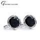 THANKSGALLERY Star Sea Cufflinks Men's Simple Fashion French Shirt Suit Cuff Button Light Luxury Birthday Gift Starry Sky Gem Set (Set More Discounted)