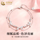 CHINA GOLD S925 silver bow double-layer bracelet for women, light luxury niche hand jewelry, Valentine's Day birthday gift for girlfriend, delivery today/next day, bow double-layer bracelet