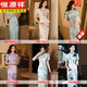 Hengyuanxiang National Style Long modificado Cheongsam para mujeres en verano Nuevo 2025 mujeres jóvenes gatea retro fit delgada todos los días portátil 12376 negro m