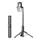 Cyke Selfie Stick Stativ Handheld 2025 Neues Handy Teleskop -Reise -Selfie -Artefakt 360 -Grad -Rotation Vollautomatischer Multifunktion tragbarer Ständer [1,3 Meter hell schwarz] Aluminiumlegierung + stabiler Stativ + kostenlose Bluetooth -Fernbedienung