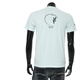 Armani / Armani EA7 Eagle Mark Mark Slim Slim Elastic Tripted à manches courtes 7M000041 AF13916 CYAN U9060 L