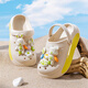 Pig Dad Children's Slippers Girls 'Hole Shoes Summer Home Interior Non-Slip Medium et Grands Children's Boys portent des pantoufles à l'extérieur de 36
