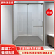 Customized extremely narrow straight-shaped space aluminum shower room dry and wet separation bathroom glass partition bathroom sliding door ultra-narrow frame aluminum 1 fixed 1 mobile