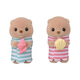 Sylvanian families Japanese version of sea otter family Playing house girls toys and doll set Birthday gifts for children