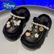 Disney (Disney) Chaussures de la grotte des filles Summer 2025 Nouveaux sandales de princesse à la mode pour enfants moyens de plage antidérapants