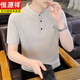 Hengyuanxiang T-Shirt für Männer Sommer Einfacher kleiner Standkragen Dad Outfit Henry Shirt Halbärmelige, vielseitige, lose Basishemd [Vatertagsgeschenk] Schwarz 丨 High-End keine negativen Bewertungen 2xl [150-170jin [Jin gleich 0,5 kg]]