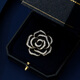 Violet flower brooch high-end women's exquisite black rose corsage New Year's Day new trendy pin New Year's gift black 1
