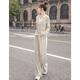 Sibaiser Fashion Sports-Set für Frauen 2025 Herbst Neues Zweiköpfe mit langem Hose zweiteiliger Set mit Long Hosen