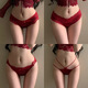 Encore Red* Pure Satin Pure Satin Cear's Women's Pure Algodón Pure Colchad Sexy Hollow Wollow Women Women's Shorts 1 6195# Borgoña M (80-105)