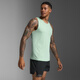 2XU Aero系列运动背心 轻薄吸汗修身速干衣跑步训练健身服无袖运动服 薄荷绿/黑色反光 25年限定色 L