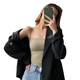 Mi Xiao main vest women's fixed coaster no rims underwear sling tube top female beauty back tube top sling long khaki one size (80-130Jin Jin is equal to 0.5 kg)