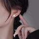 Qi Xiaomi s999 Pure Silver Freshwater Pearl Earrings for Women Screw Buttons to Support Ear Piercings High-end Small Earrings for Spring and Summer Popular Earrings 6mm White Pearl Earrings Pair 999 Pure Silver