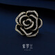 Violet flower brooch high-end women's exquisite black rose corsage New Year's Day new trendy pin New Year's gift black 1