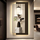 La pintura de decoración de la entrada de Yunmao está frente a la puerta 2024 Luz moderna de alta gama La pintura de decoración de entrada de lujo es simple y tocar las luces para ingresar a la casa T12348 70*140cm Banco de energía Control remoto Tallado + Cristal