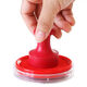 Plataforma de impresión Suministros de la oficina de sellos de tinta roja Suministros de oficina para la oficina con tinta especial, de tinta, 9863 Red Round Printing Platform 2 (2 botellas de aceite de impresión gratis)