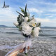 帝兰慕森系婚礼手捧花新娘结婚感婚纱照领证户外演出仿真求婚道具花 听风 新娘手捧花【成品发 限时】