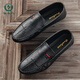 
Woodpecker white bean shoes men's spring and summer lazy shoes versatile new trendy driving men's shoes men's Korean casual soft leather shoes white 9880 39