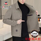 AEMAPE Apple Sheep Wool Jacket Men's Autumn and Winter Thickened Lapel Jacket Top Removable Down Liner Jacket Men's 2308 Khaki (Double-sided Wool) L Recommendation 110-130Jin Jin equals 0.5 kg