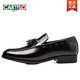 
CARTELO crocodile (CARTELO) matte suit men's leather shoes men's flat-soled formal wear youth pointed-toe casual wedding shoes spring and autumn beans shoes large size 9923 matte black 38