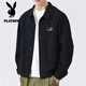 Jacket Playboy Spring et automne 2025 Nouvelle chemise Automne Veste de travail masculine de la veste de début d'automne [Version mise à jour] K12806 Black XL [suggéré 128-140jin [Jin est égal à 0,5 kg]]]