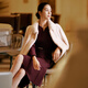 Robe d'acide sanacétique de Yingzhishang pour femmes 2025 au début du printemps Nouvelle taille et et élégant Tempérament en forme de coeur Robe de col de coeur ZF03125 Wine rouge M (38)