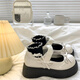 White Retro Retro British Shoes de cuero de suela gruesa para mujeres 2025 Spring New Japanese Jk con falda Mary Jane Single Shoes Black 35