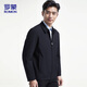 Romon Jacke Herrengeschäft Casual Lapel Hall Style Top Kader Executive Jacke mittleren und älteren Menschen tragen JK36 Navy Blue X.