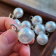 Shien S925 silver cold light 12mm Shijia pearl pendant buckle can be opened and delivered with a long chain 12mm