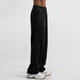 Dingfengbaoluo American casual pants men's autumn straight solid color heavy loose wide-leg long pants KS09 black 2XL
