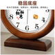 Hanshi (Hense) solid wood table clock creative living room desktop clock study bedroom decoration household quartz clock HD520 solid wood + Shishi Ruyi + quartz movement