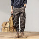 JEEP SPIRIT Jeep American work pants men's high street loose harem pants pure 95 cotton spring and autumn camouflage pants wear-resistant ties casual pants Camouflage khaki regular 38