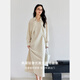 
Vanciman Fashion Casual Sling Dress Set Women's 2025 Summer New Loose All-Matching Shirt Two-Piece M9853 Gray Apricot M