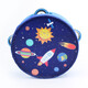 Lelinyuan Orff Instrumento de percusión Caricatura Tambourista Drum Beat Beat Instrumento Infantil Imitación de piel de oveja Drum Kindergarten Music Drum Beat 6 pulgadas Stary Sky