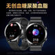 2025新款华为机适用血糖血压监测智能手表血脂尿酸心率血氧血糖仪 暗夜黑钢带款#尿酸血糖血压NFC [德国第五代顶配芯片