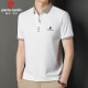 皮尔卡丹（pierre cardin）短袖T恤男夏季翻领商务polo上衣男士薄款冰丝体恤男装 哈青 XL
