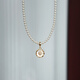 Shumo button pendant DIY pearl bare chain bead chain gold-plated necklace white butterfly shell round abalone shell detachable single pendant white butterfly shell single pendant