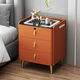 He Jiangong Smart Bedside-Bastedside Wood Multifunción Multifunción Moderia Moderna de noche simple Hogar Sala de estar de la casa Italiano F6623 Beige de madera maciza 50*40*60 Básico de roca blanca Losas de roca blanca básica