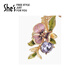 Qianzi (She s) Van Gogh Iris Gradient Flower Brooch Feminine Corsage Brooch Holiday Gift Purple E0