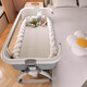 YIUDS crib newborn multi-function shaker movable and spliced adult bed baby sleeping artifact diaper table mosquito net + mattress + universal wheel foldable
