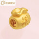 Congye Gold Lucky Bag 999 Pure Gold Transfer Beads Passepartout 3D Hard Gold Beads Fortune Pendant Necklace Accessories Width 6mm Aperture 2.5mm 0.33g
